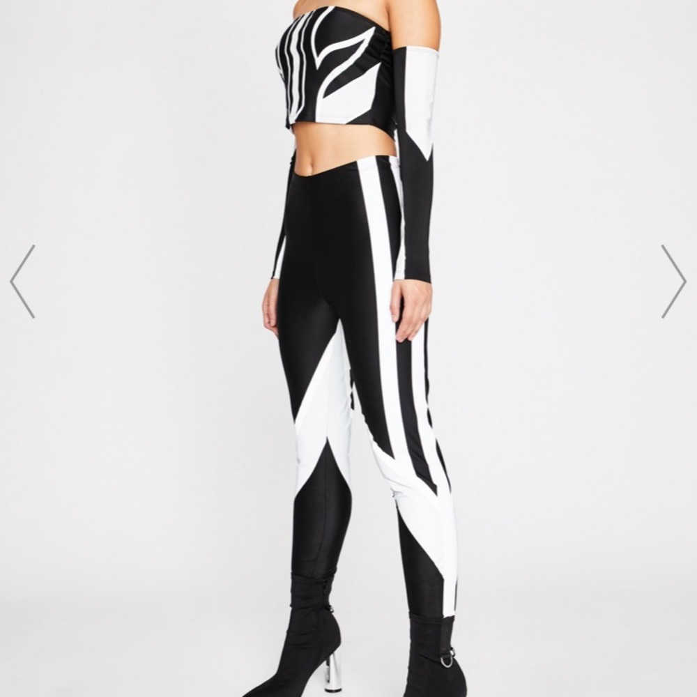 Dolls kill drip demeanor reflective leggings